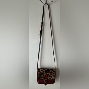 Vera Pelle Leather and Calf Hair Crossbody